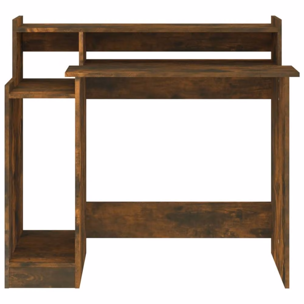 Berkfield Home Computer Desk in Smoked Oak Brown, W/D/H: 97 x 45 x 90 cm – 4