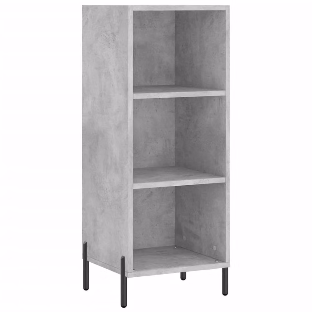 Berkfield Home Industrial Sideboard in Concrete Grey, W/D/H: 34.5 x 32.5 x 90 cm – 3