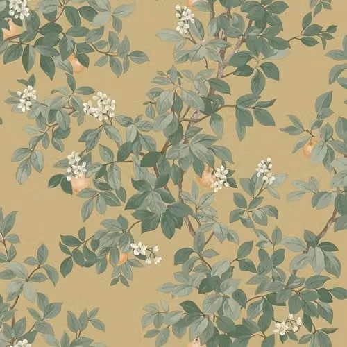 Holden Decor Botanical Floral Wallpaper in Yellow and Green