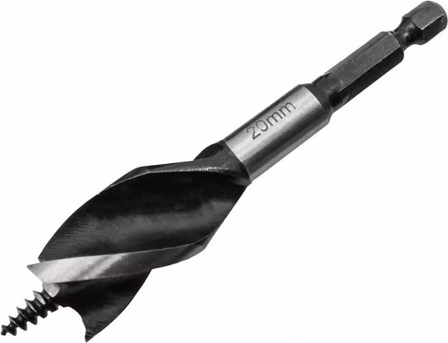 Faithfull Stubby Tri-point Speed Auger Bit in Multi Colour