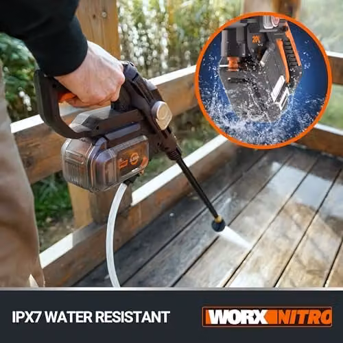 Worx WG633E Nitro 20V Brushless Cordless Pressure Washer, Black – 4