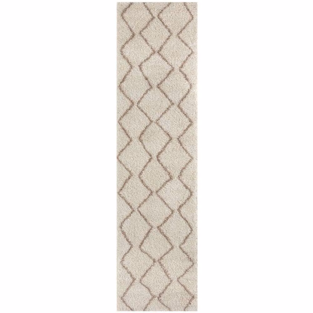 THE RUGS Moroccan Soft Shaggy Rug in Beige and White, W: 240 cm, D: 340 cm – 2