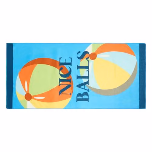 OHS Blue and Multicolour Microfibre Quick Dry Beach Towel, W/H: 71 x 152 cm – 2