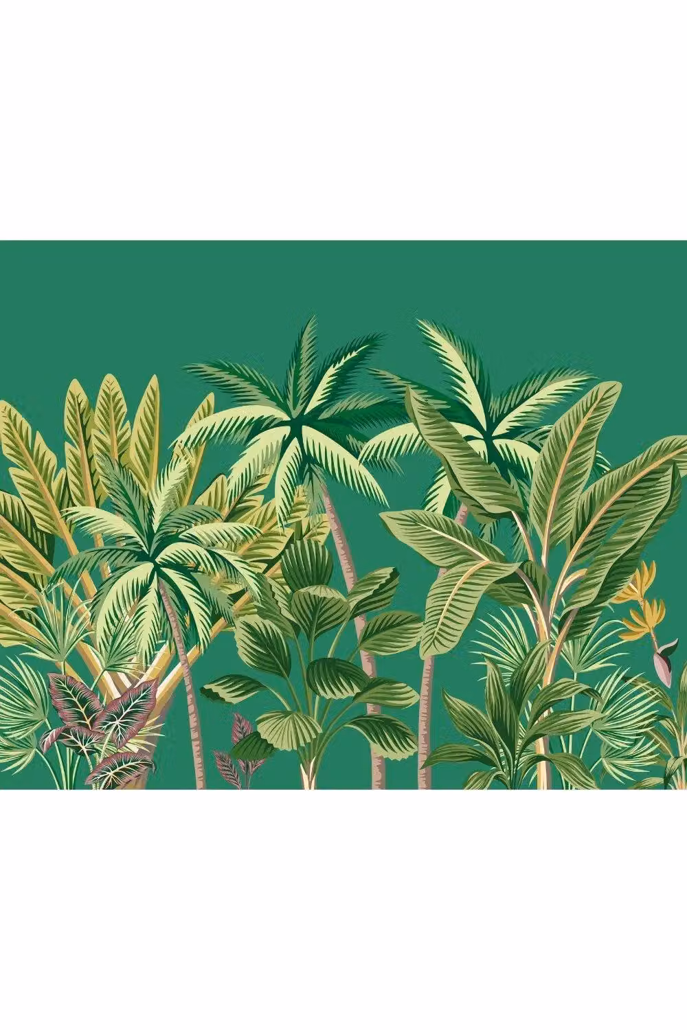 Origin Murals Tropical Palm Trees Wall Mural in Green, W: 300 cm, H: 240 cm – 2
