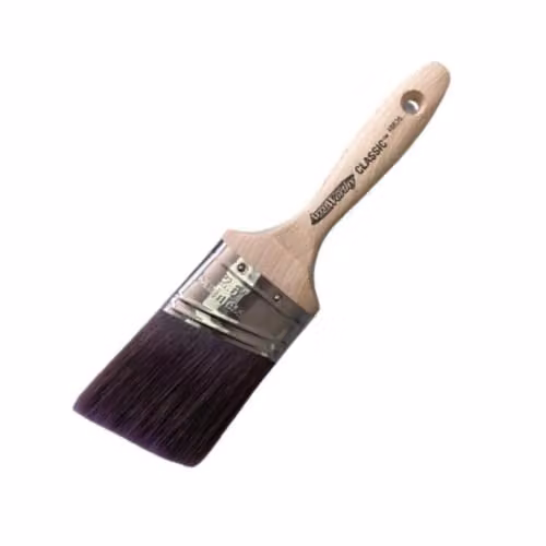 Arroworthy Classic Semi-Oval Angle Beaver Tail Synthetic Paint Brush, Brown, 2.5 inch