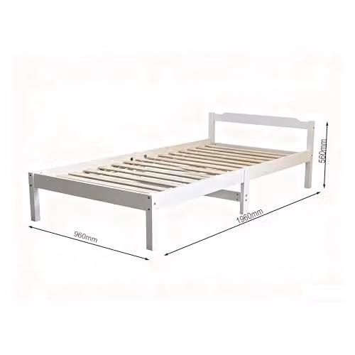 Kidsaw Jinsen White Solid Wood Childrens Single Bed W/D/H: 90 x 200 cm – 2
