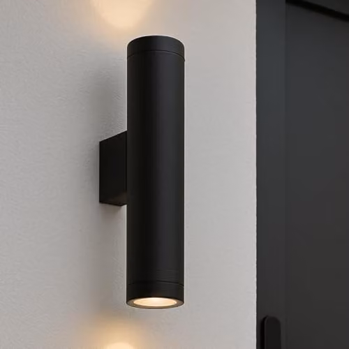 CGC Lighting Lucas Black Extra Long GU10 Double Up and Down Outdoor Wall Light IP44 Aluminium – 4