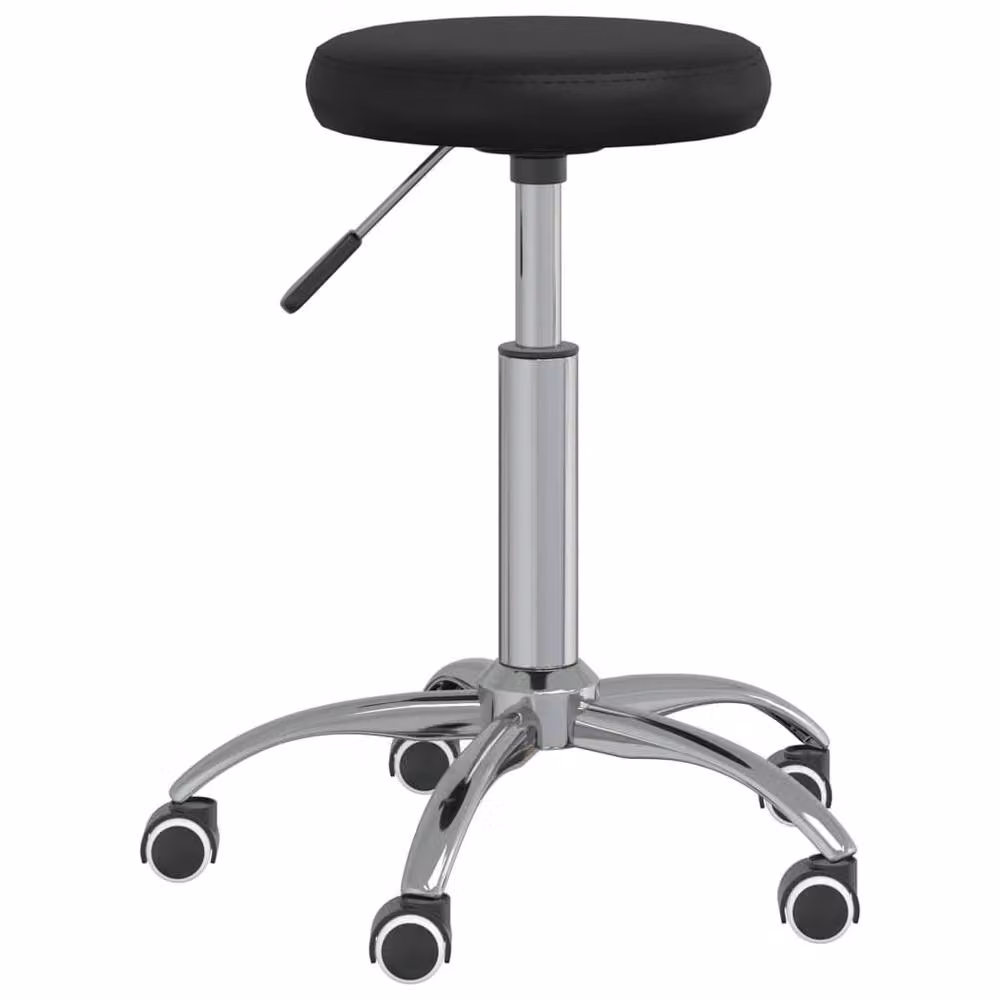 Berkfield Modern Black Faux Leather Swivel Task Chair with Castors – 2