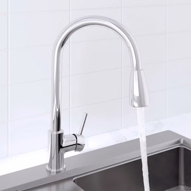 Moritza Chrome Single Lever Pull Out Kitchen Mixer Tap with Swivel Spout and Spray Function