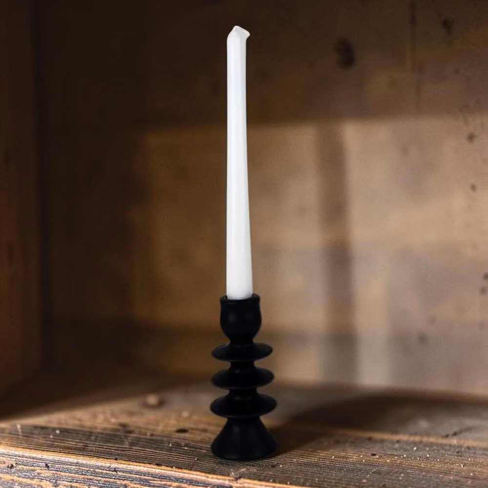 Modern Black Ceramic Four Candle Holder for Pillar and Taper Candles – 2