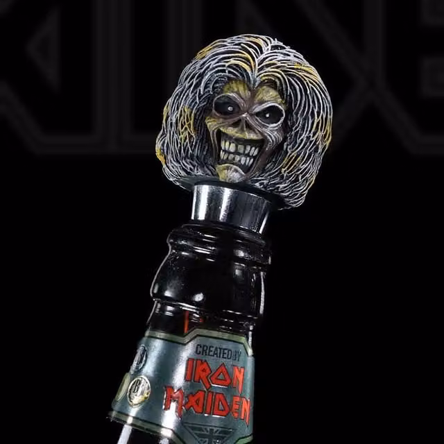 Nemesis Now Iron Maiden Killers Bottle Stopper in Grey and Multicolour, Height: 10 cm