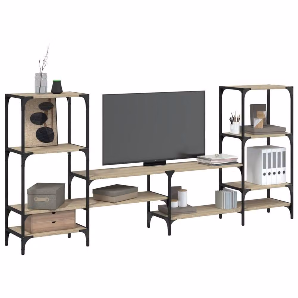 Berkfield Home TV Cabinet in Sonoma Oak, W: 206.5 cm, D: 28.5 cm, H: 95 cm – 2