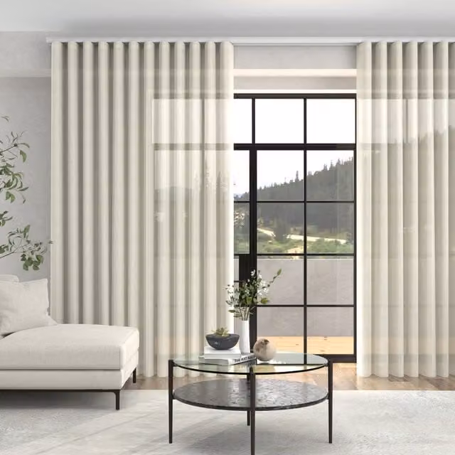 Terrys Romeo Voile Made To Measure Wave Curtains in Cream