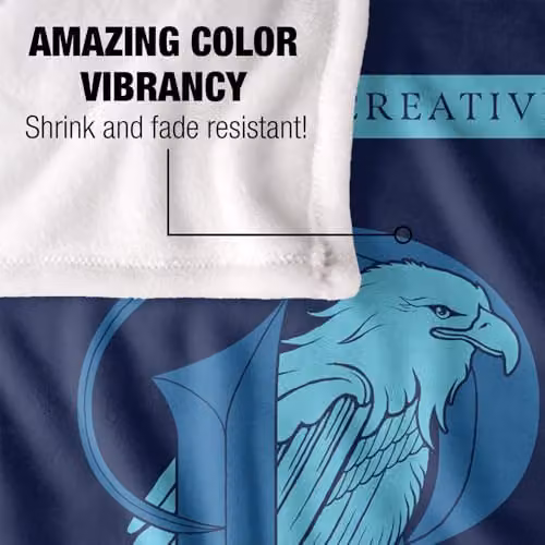 Warner Bros. Harry Potter Ravenclaw Super Soft Fleece Throw Blanket for Children, Multicolour, W/D/H: 91.44 x 147.32 x 1.0 cm – 3