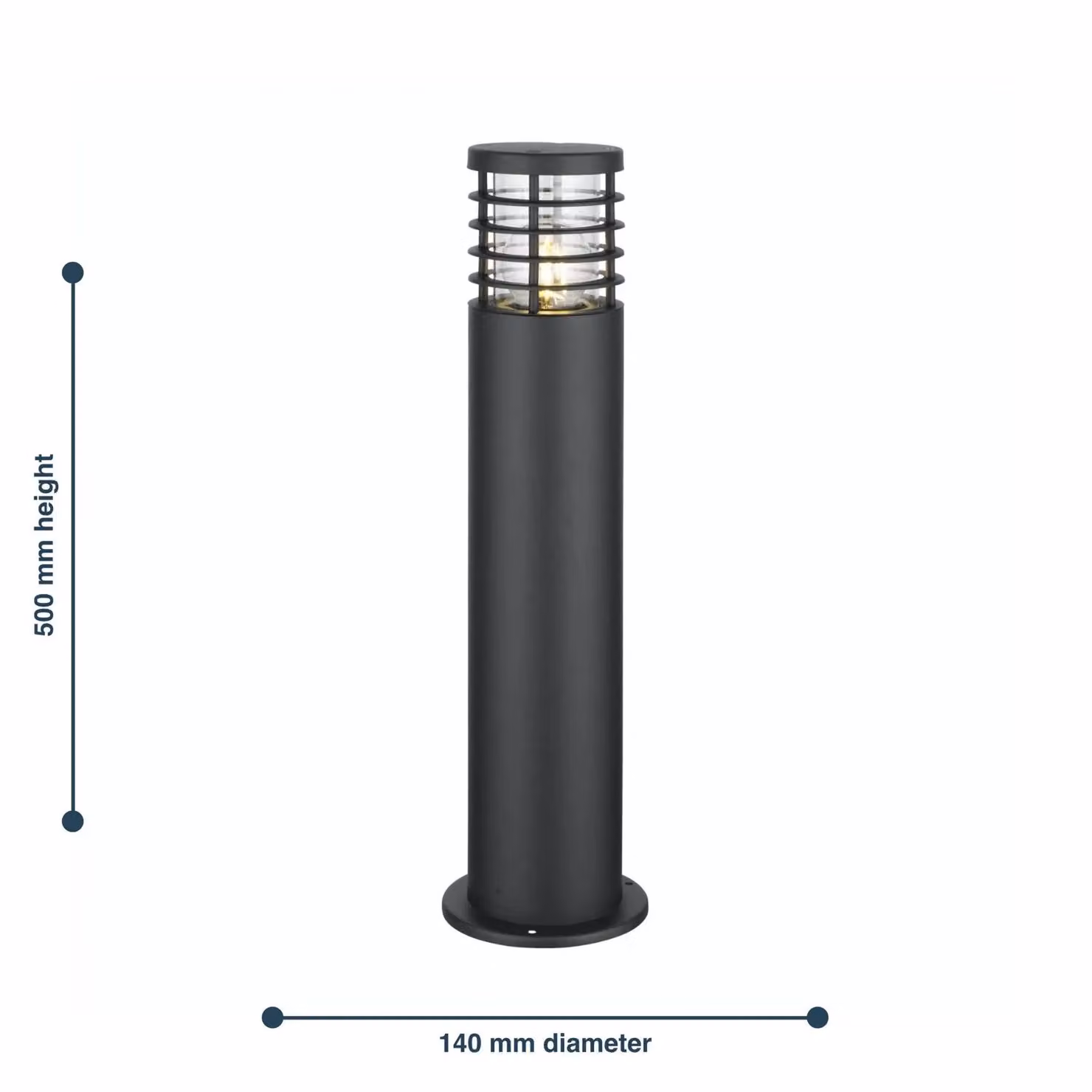 First Choice Lighting Bloom Black IP44 Dimmable LED Outdoor Post Light, Height: 50 cm – 5