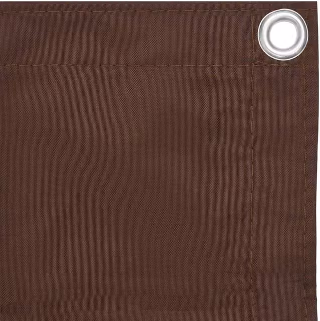 Berkfield Home Modern Balcony Screen in Brown Oxford Fabric, W: 75 cm, D: 500 cm – 1