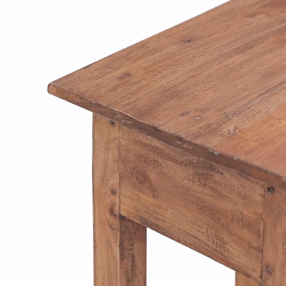 Berkfield Home Vintage Lacquered Solid Wood Plant Stand in Brown, W/D/H: 30 x 30 x 75 cm – 3