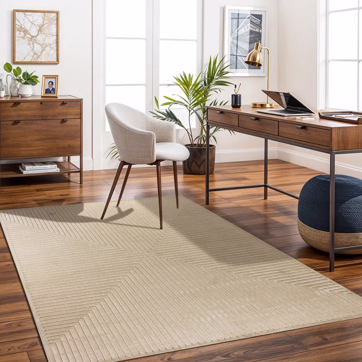 Livabliss Lenox Boho Geometric Indoor Outdoor Rug, Sesame, W: 80 cm, L: 150 cm – 2