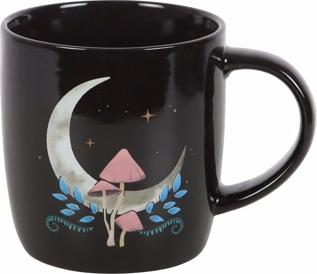 Kingsbury Gifts Mystical Moon Ceramic Mug, Black, 340ml