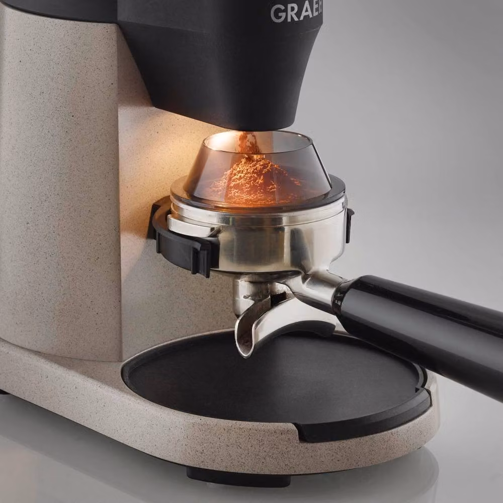 Graef EliteGrindX Electric Conical Burr Coffee Grinder with 40 Settings and LED Display in Light Beige and Stainless Steel – 3