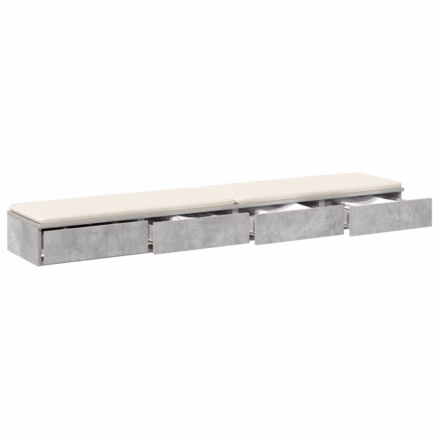 Berkfield Home Bed Drawers in Concrete Grey, W/D/H: 180 x 36.5 x 16.5 cm – 2