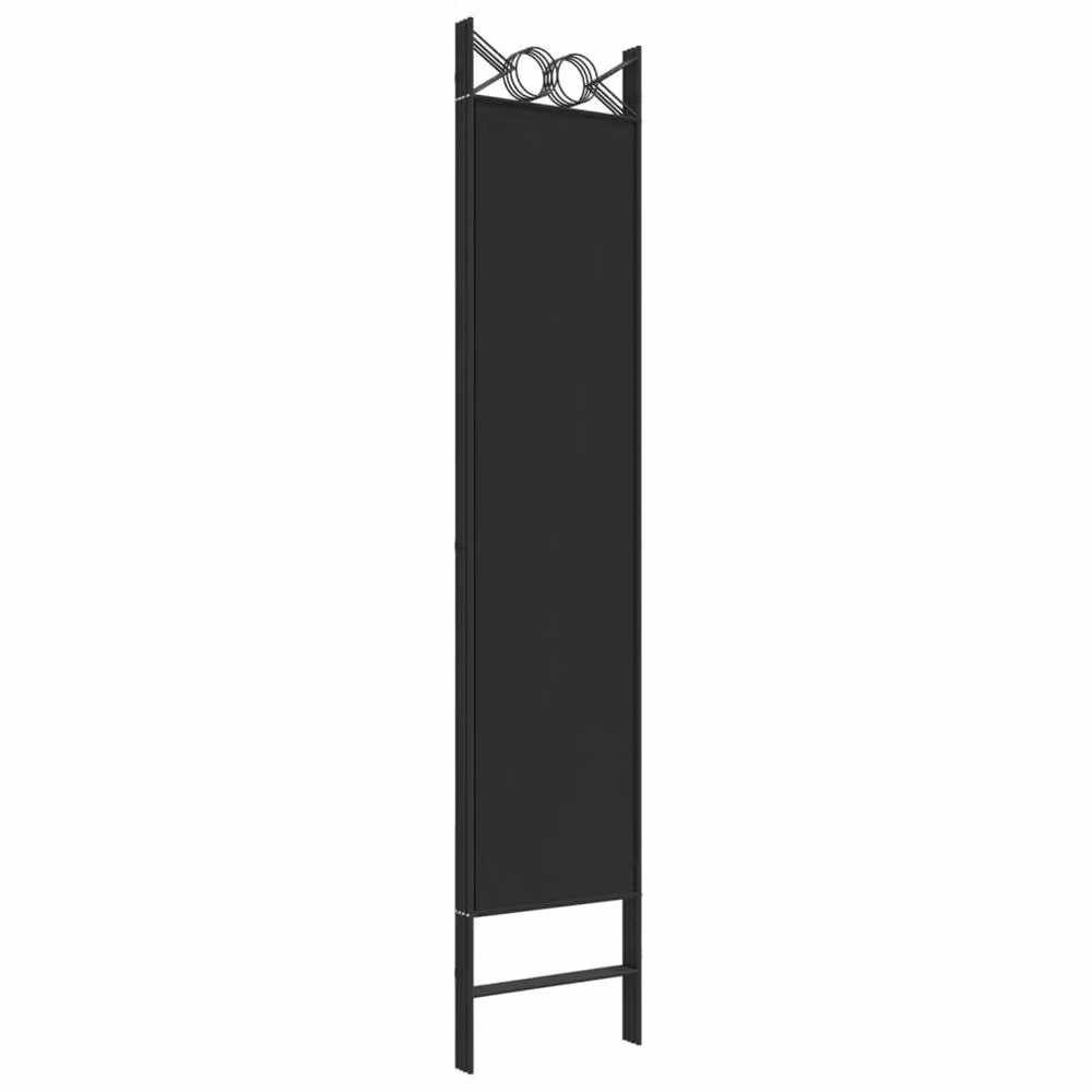 Berkfield Home 4-Panel Modern Room Divider in Black Metal, W/H: 160 x 200 cm – 4