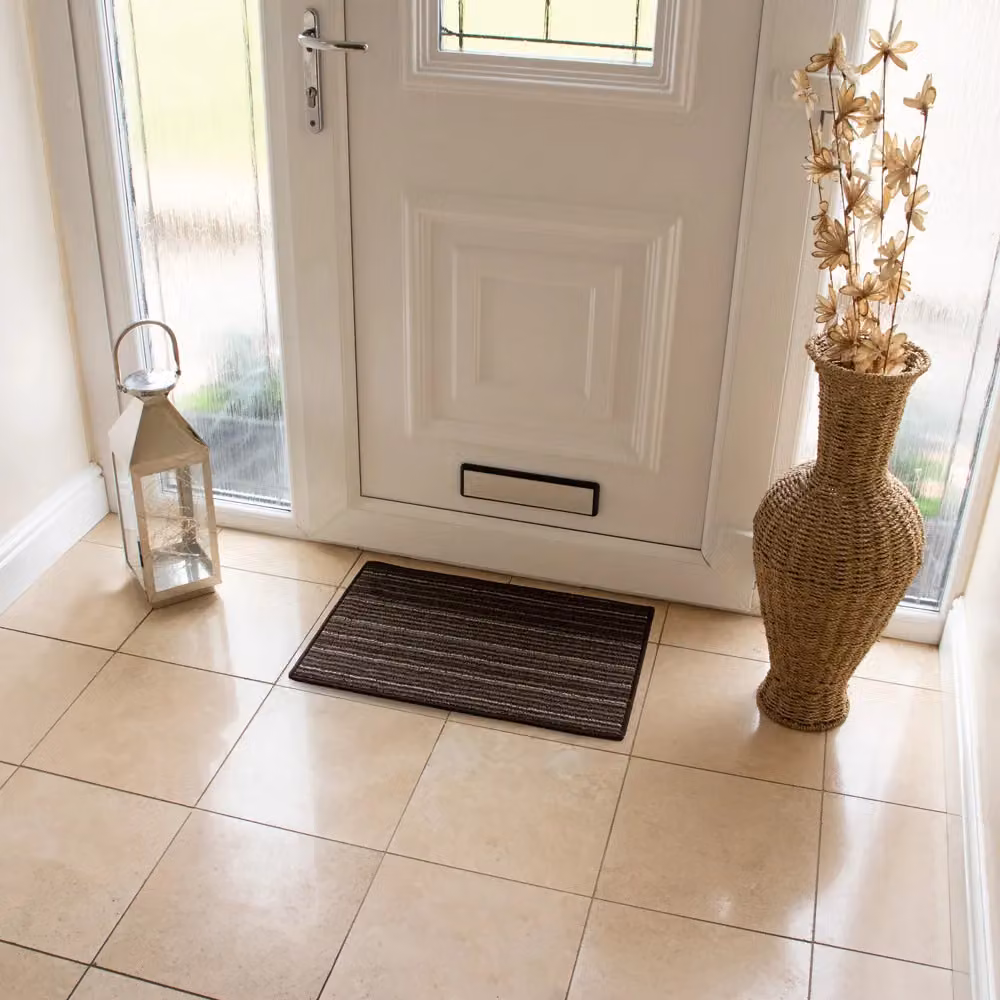JVL Arona Striped Machine Washable Latex Backed Doormat, Brown, W: 40 cm, D: 60 cm – 6