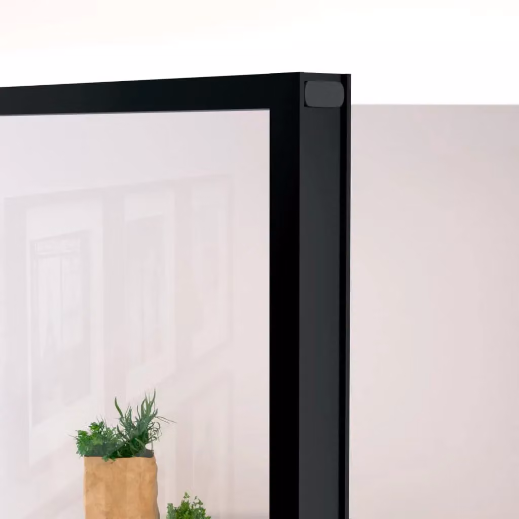 Berkfield Modern Interior Door in Black with Tempered Glass and Aluminium, W: 76 cm, H: 201.5 cm – 3