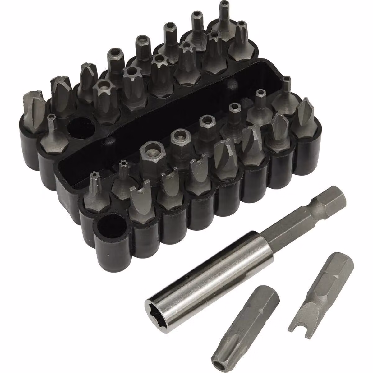 Loops 33 Piece Security Bit and Magnetic Adaptor Set in Multicolour Chrome Vanadium Steel – 2
