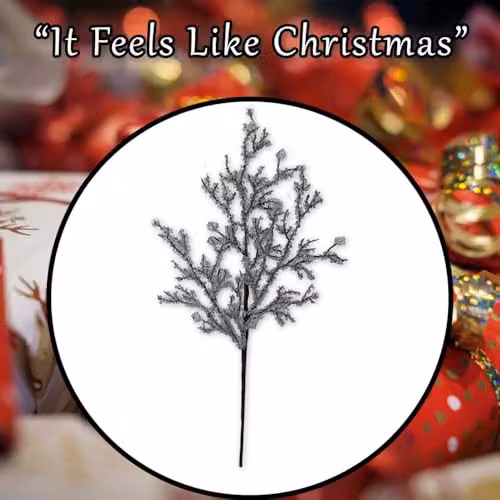 VFM e-Store Christmas Ice Cube Spray Decoration in Clear and Silver, W: 48 cm, H: 22 cm – 6