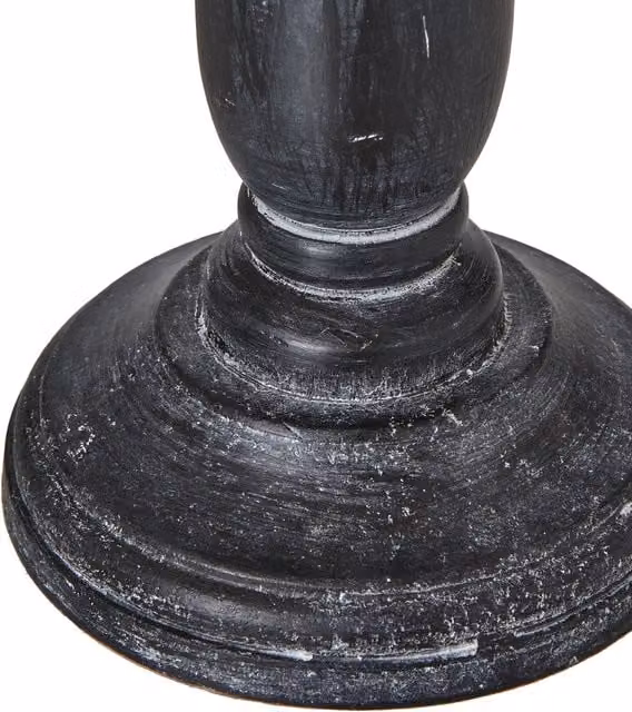 KDMK Ravenna Column Table Lamp with Grey Linen Fabric Shade and Metal Base