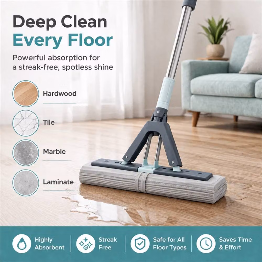 Nordara Silver Sponge Wringer Mop with Telescopic Handle – 2