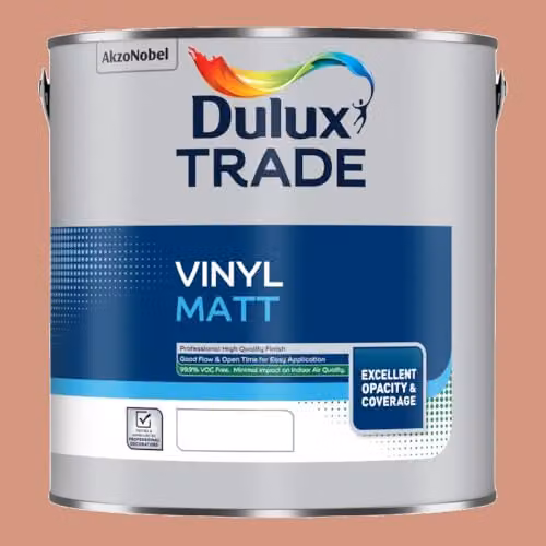 Dulux Trade Vinyl Matt Dispersion Paint in Copper Blush, 2.5 l