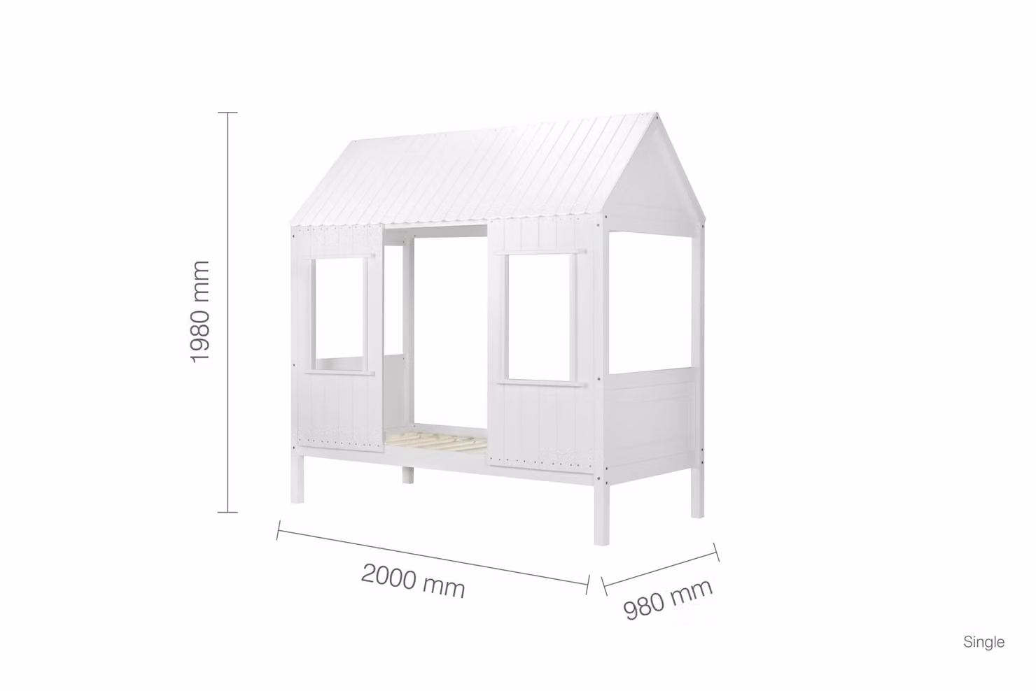 Birlea Treehouse Single Bed in White – 3