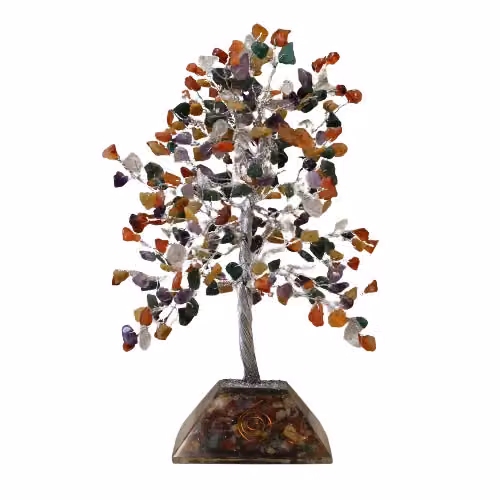 KDMD Gemstone Tree with Organite Base in Multicolour – 2