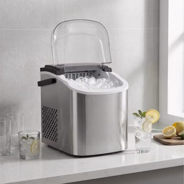 SONGMICS Silver Countertop Ice Cube Maker