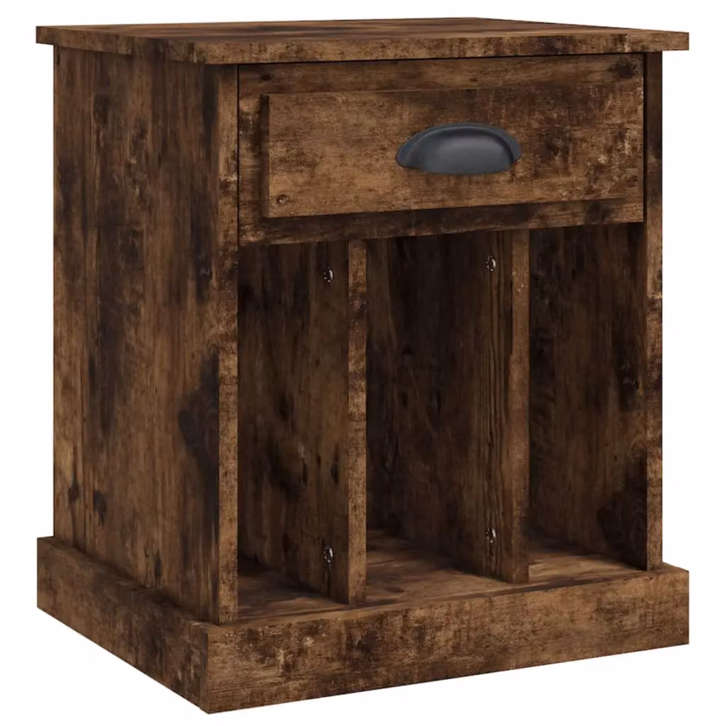 Berkfield Home Smoked Oak Bedside Cabinet in Brown, W/D/H: 43 x 36 x 50 cm – 2