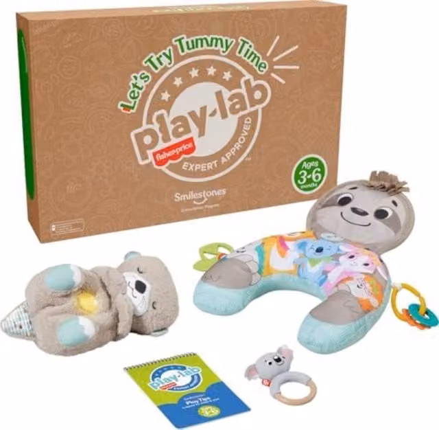 Fisher-Price Baby Play Kit Lets Try Tummy Time Sensory and Creative Set in Multicolour