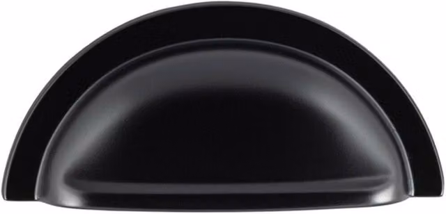 Loops Matt Black Metal Cabinet Cup Pull Handle – 2
