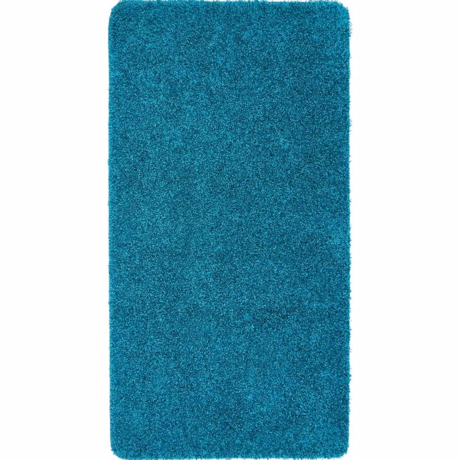 THE RUGS Washable Non Slip Shaggy Round Rug in Petrol, Diameter: 100 cm – 2