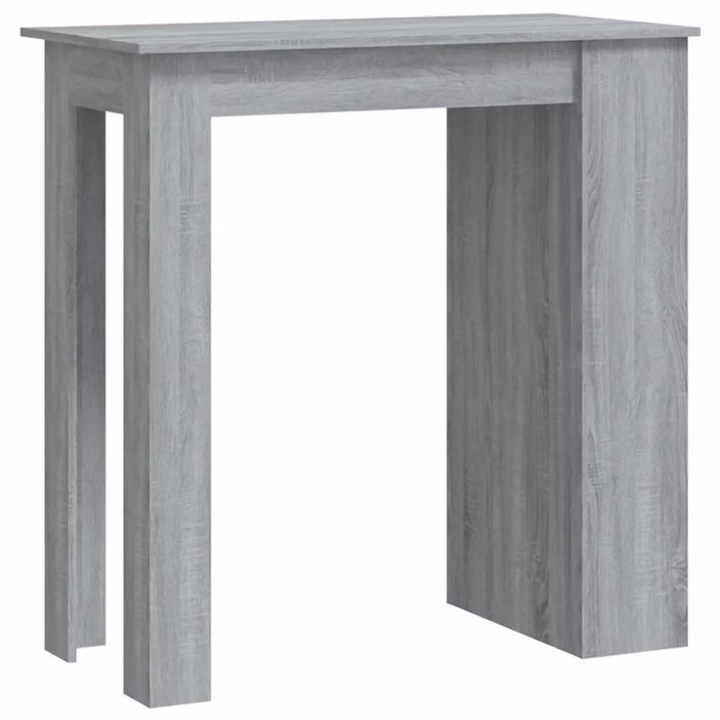 Berkfield Home Bar Table with Storage Rack in Grey Sonoma, W/D/H: 102 x 50 x 103.5 cm – 2