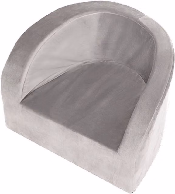 Misioo Grey Velvet Toddler Armchair