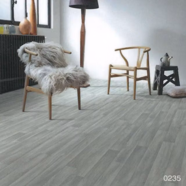 Vinyl Flooring UK Grey Wood Effect 2.0mm Cushion Backed Sheet Vinyl, W: 300 cm, D: 500 cm