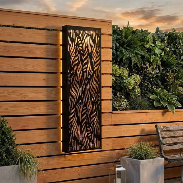 Garden Greatness Lunaria Solar LED Wall Panel Light in Red