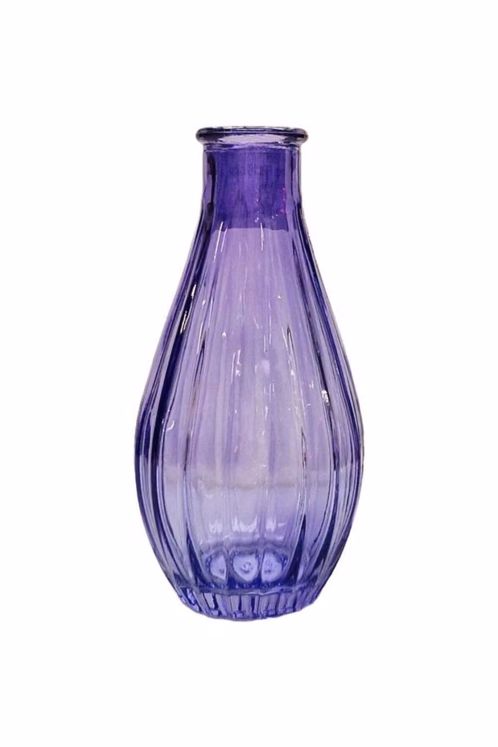 KDMD Lilac Vintage Fluted Glass Bud Vase, 10 Pack, Height: 14 cm – 2