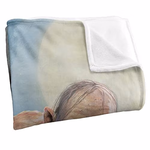 LOGOVISION Lord of the Rings Gollum Painting Super Soft Fleece Throw Blanket, W/D/H: 152 x 127 cm, White/Multicolour – 2