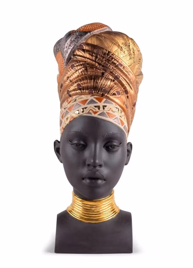 Lladró African Soul Black Porcelain Figurine