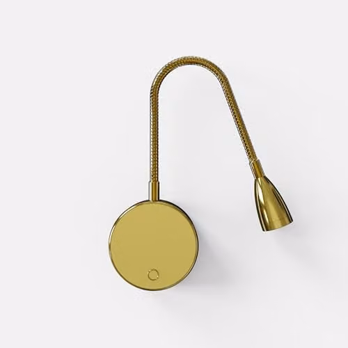 CGC Lighting Matilda LED Rechargeable Wireless Magnetic Flexible Wall Reading Lamp in Gold/Brass – 1