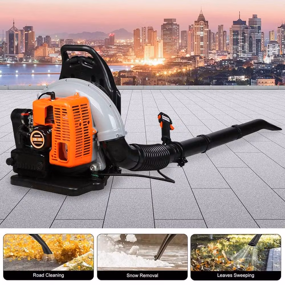 FLAVORA Professional Petrol Engine Backpack Leaf Blower in Orange – 5