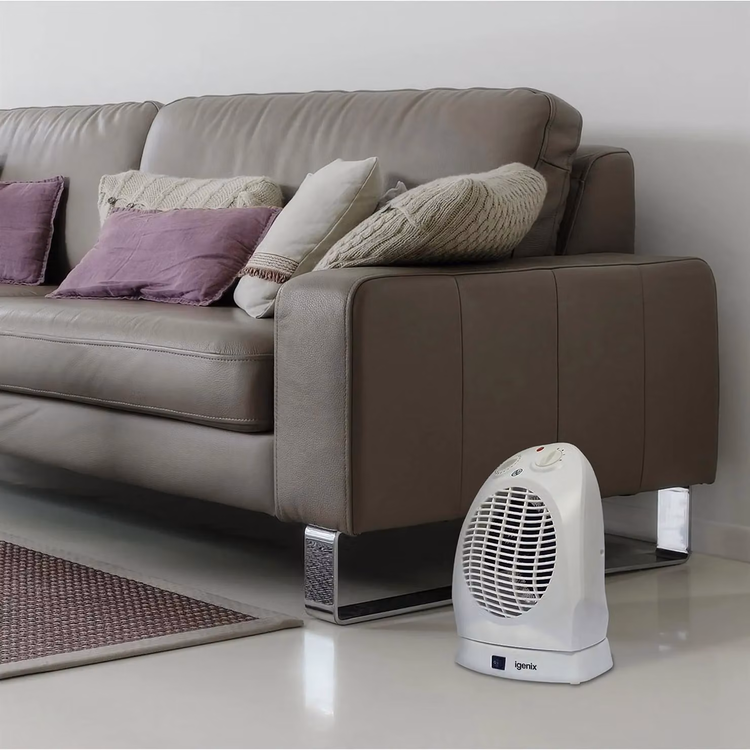Igenix IG9021 2000W Upright Portable Oscillating Electric Fan Heater with Thermostat and Overheat Protection, White – 2